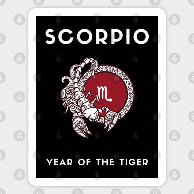 SCORPIO / Year of the TIGER Magnet by KadyMageInk